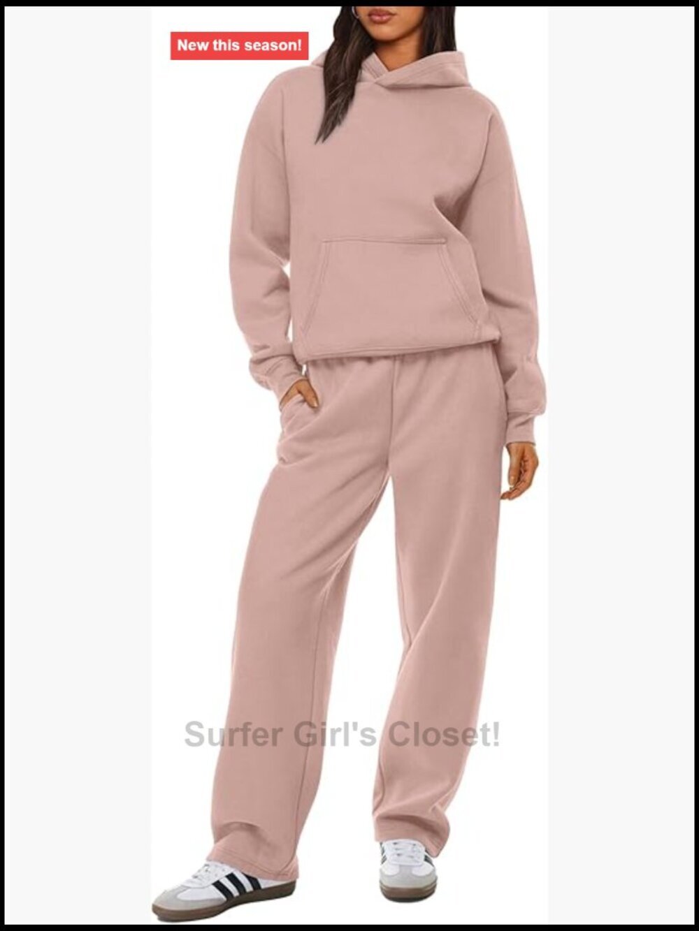Oversized Hoodie and Wide Leg Sweatpants 2 Piece Set with Pockets